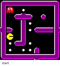 Pacman training episode, ground-truth rollout.